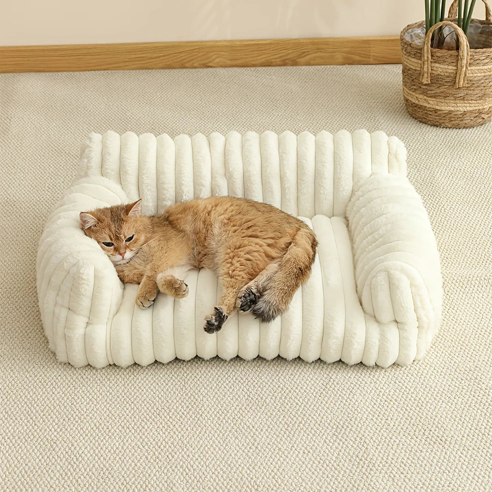 Orthopaedic Plush Cat Sofa Bed and Supportive Comfort