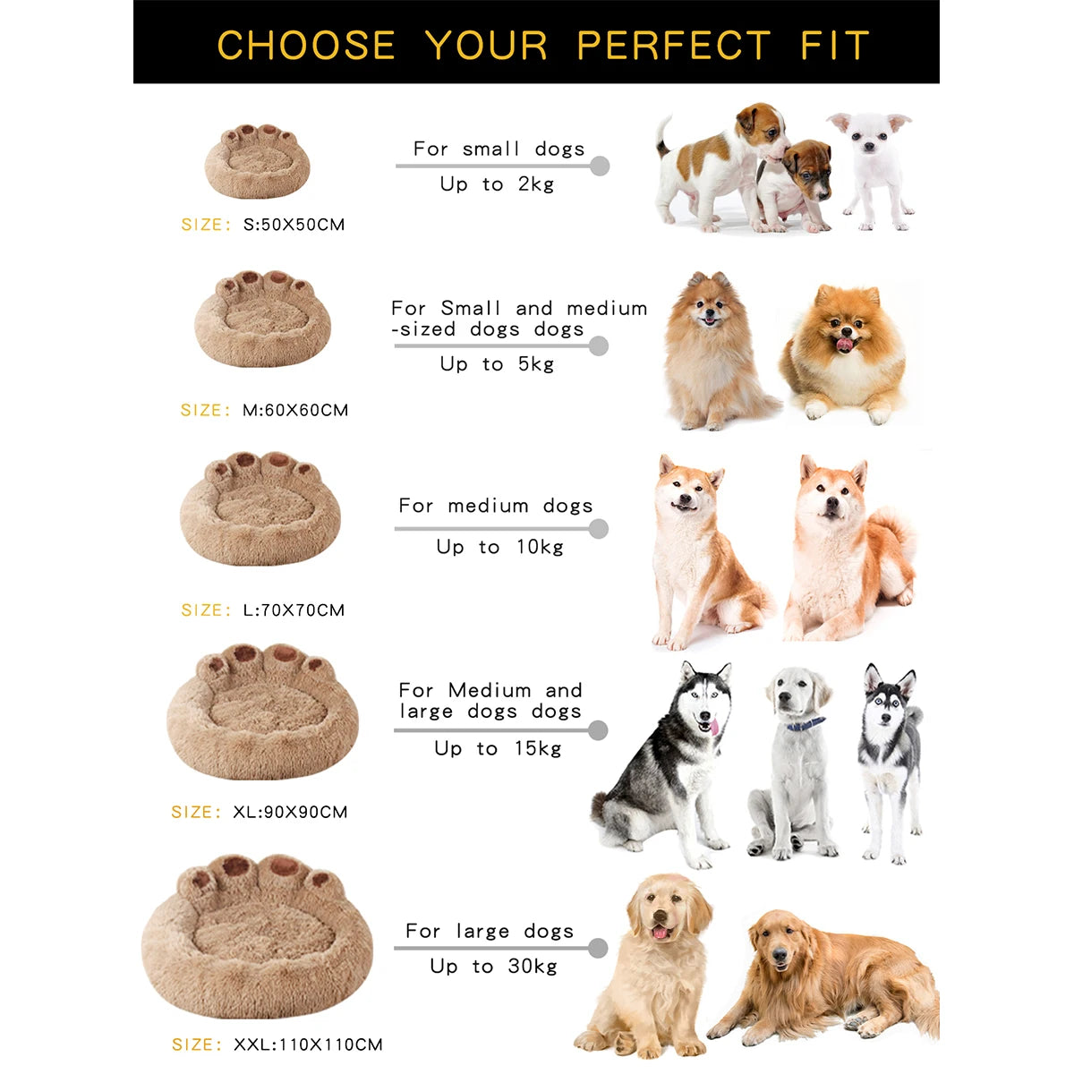 Fluffy Plush Pet Bed Warm & Cosy Comfort
