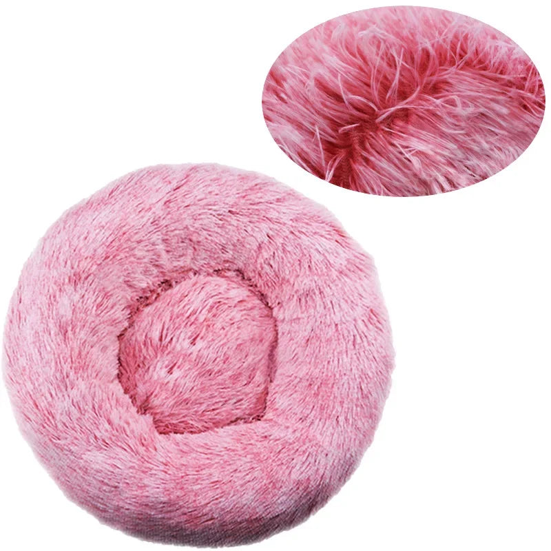 Plush Calming Round Dog & Cat Pet Bed