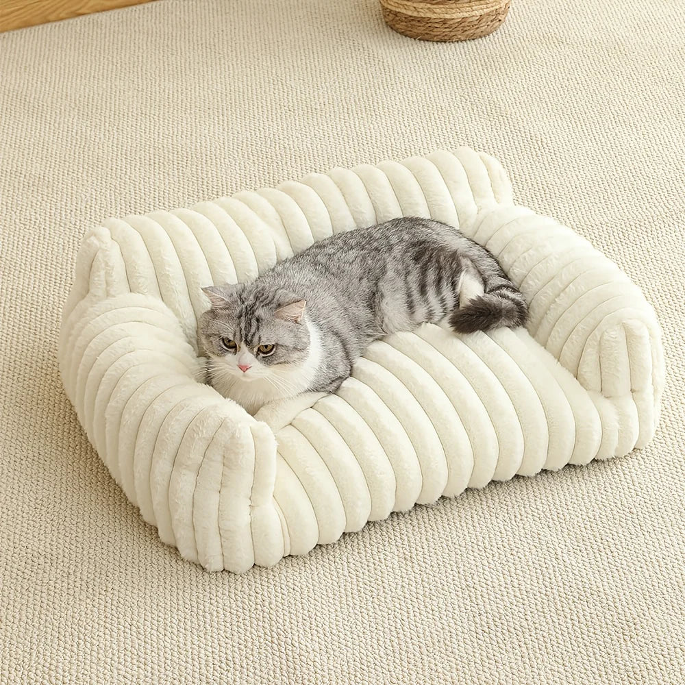 Orthopaedic Plush Cat Sofa Bed and Supportive Comfort