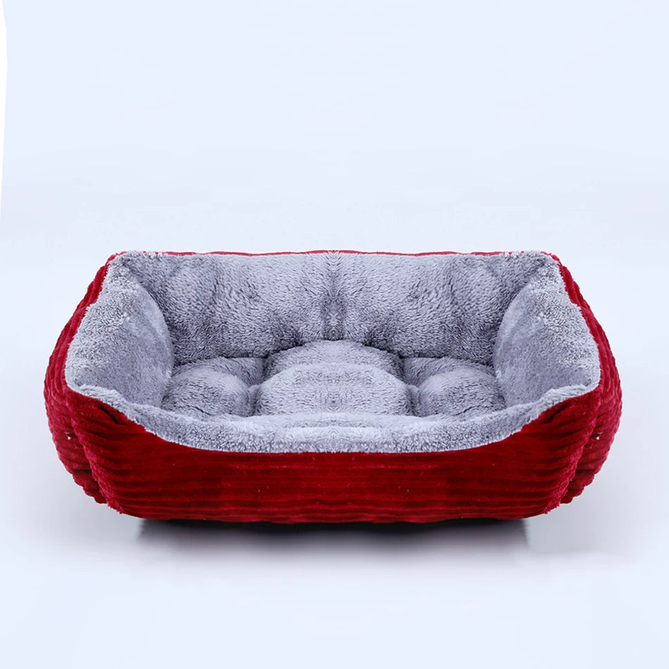 Square Plush Pet Sofa Bed  Calm & Cosy Comfort