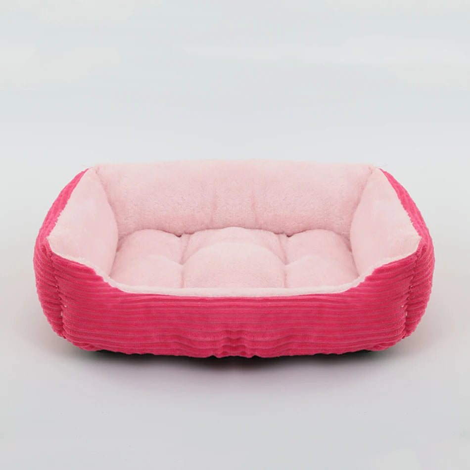 Square Plush Pet Sofa Bed  Calm & Cosy Comfort