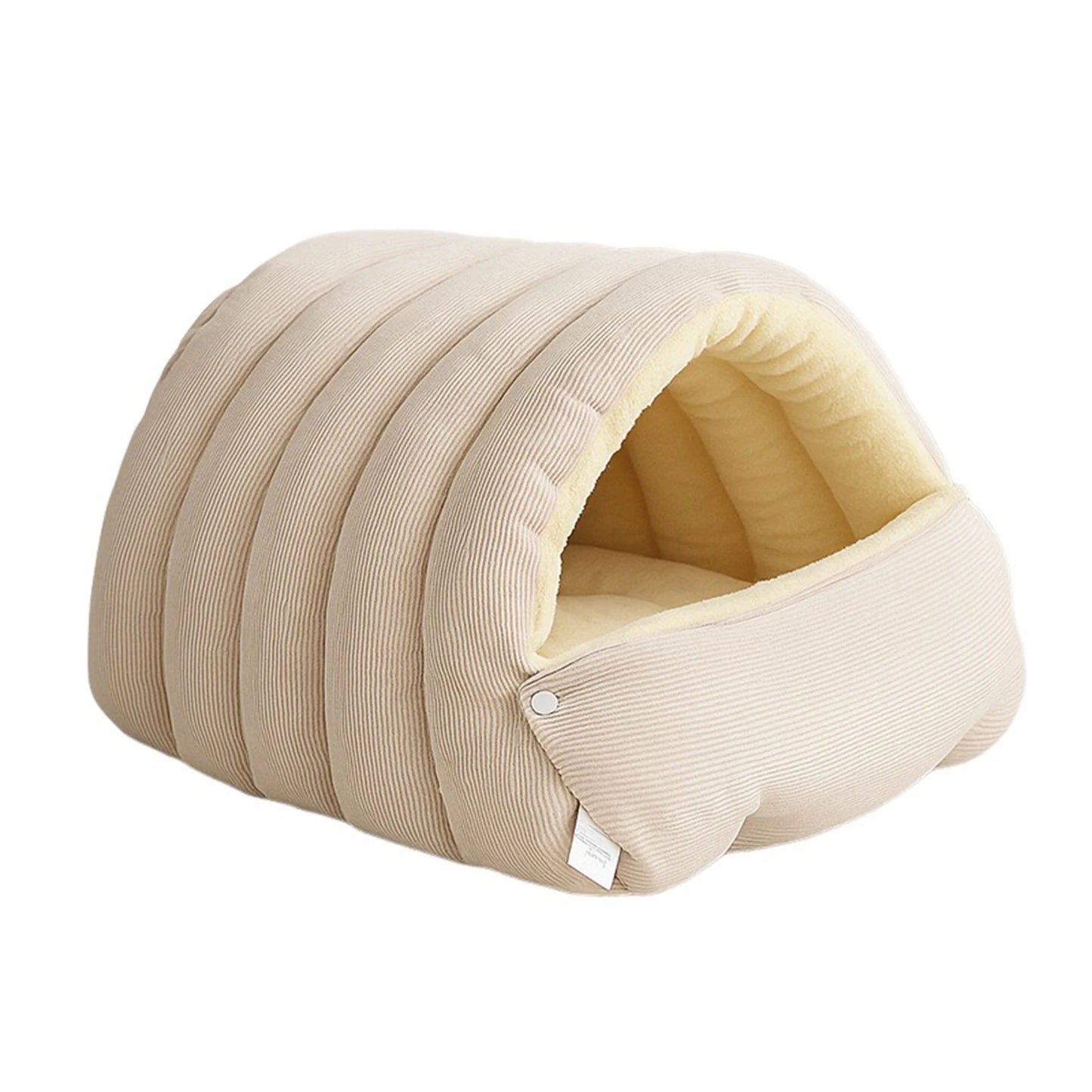 Cosy Plush Pet Cave Bed – Warm & Enclosed Comfort for Cats and Dogs
