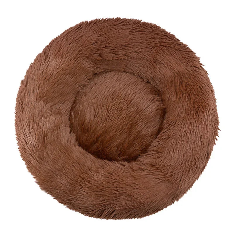 Plush Calming Round Dog & Cat Pet Bed