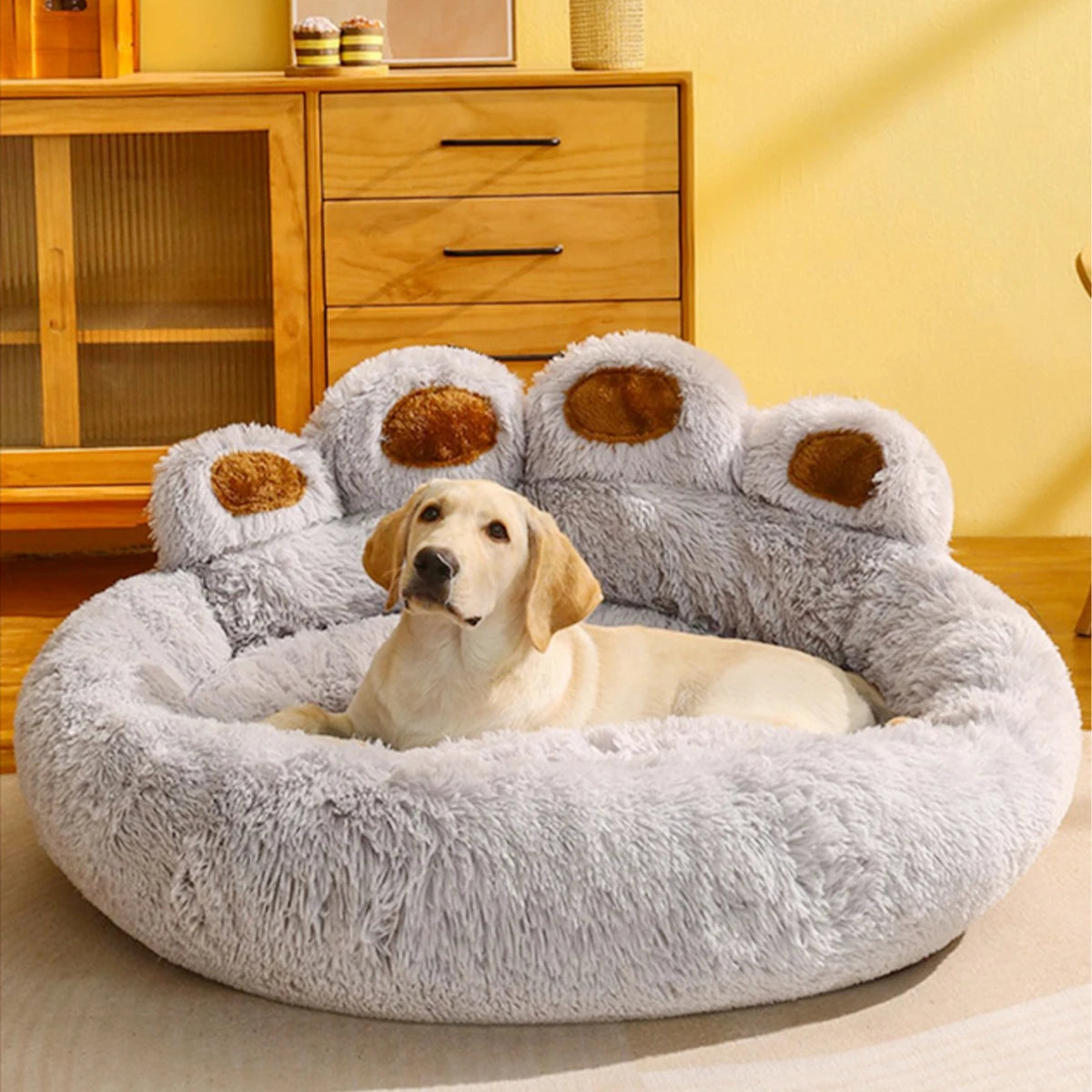 Fluffy Plush Pet Bed Warm & Cosy Comfort