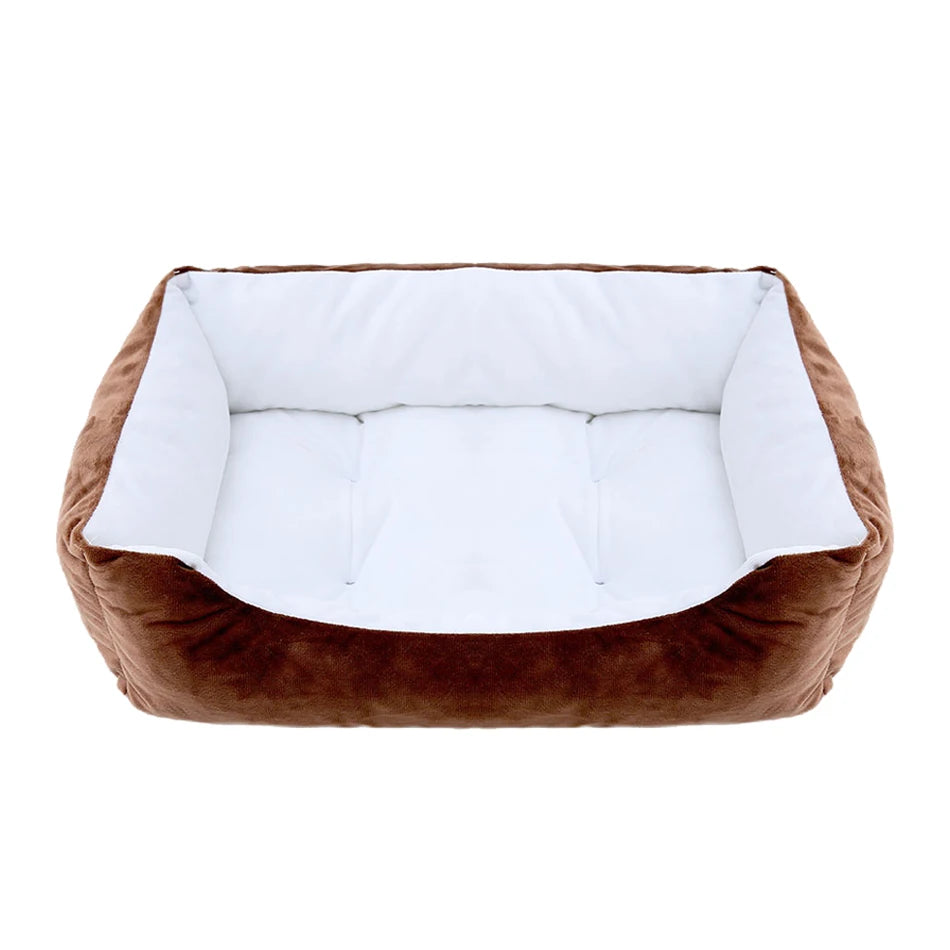 Square Plush Pet Sofa Bed  Calm & Cosy Comfort