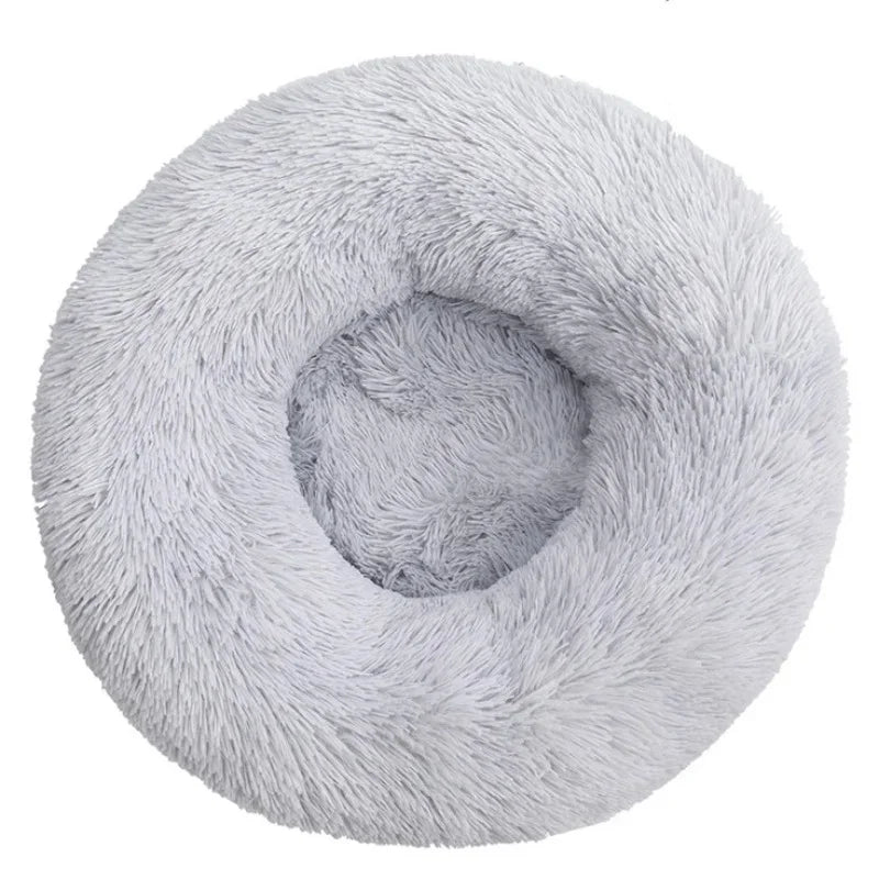 Plush Calming Round Dog & Cat Pet Bed