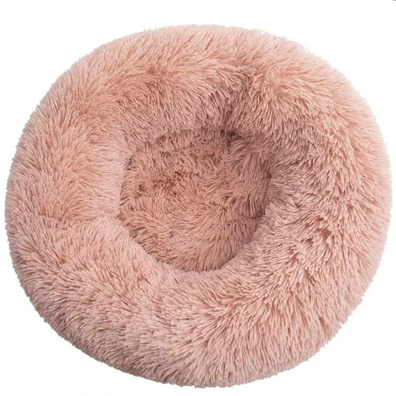 Plush Calming Round Dog & Cat Pet Bed