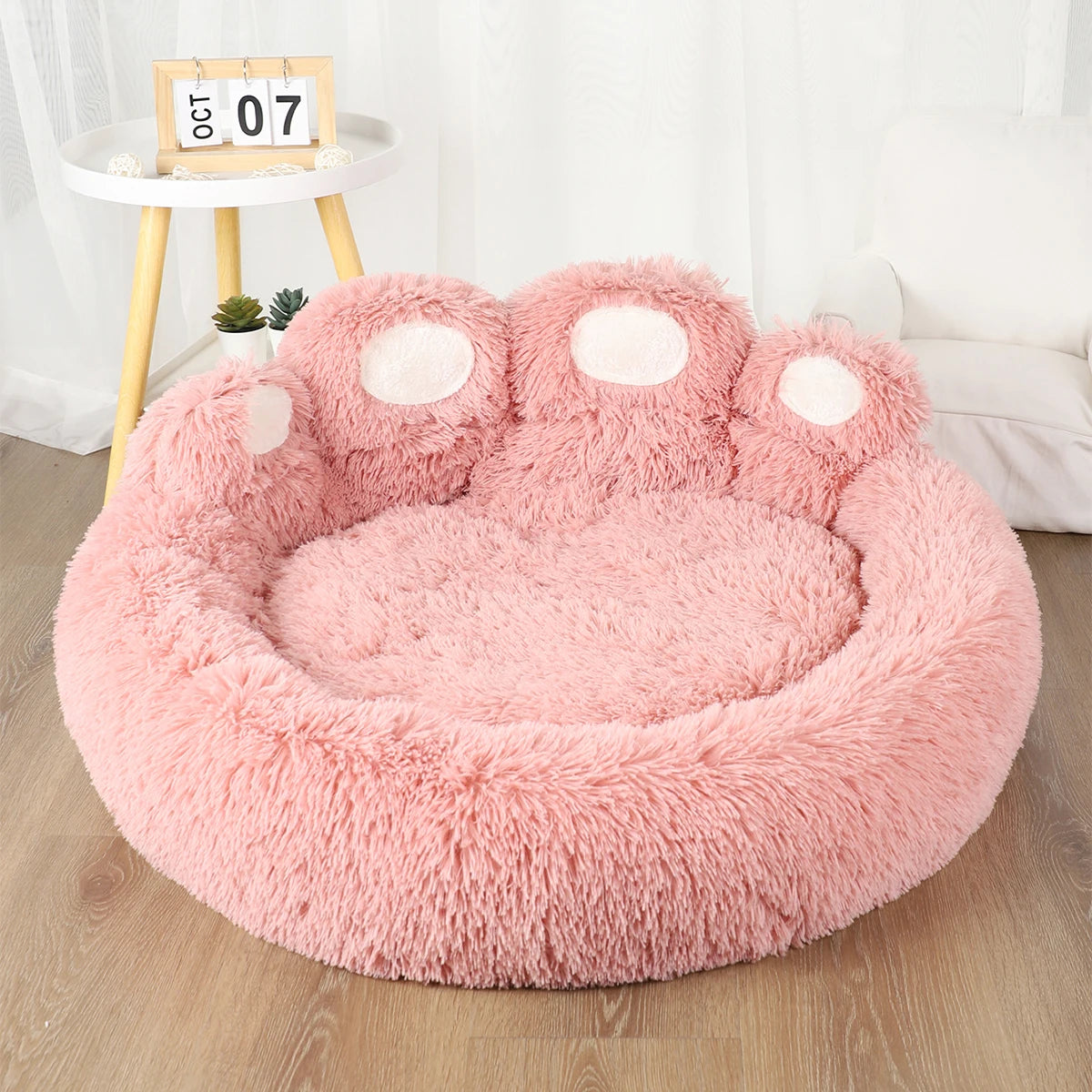 Fluffy Plush Pet Bed Warm & Cosy Comfort