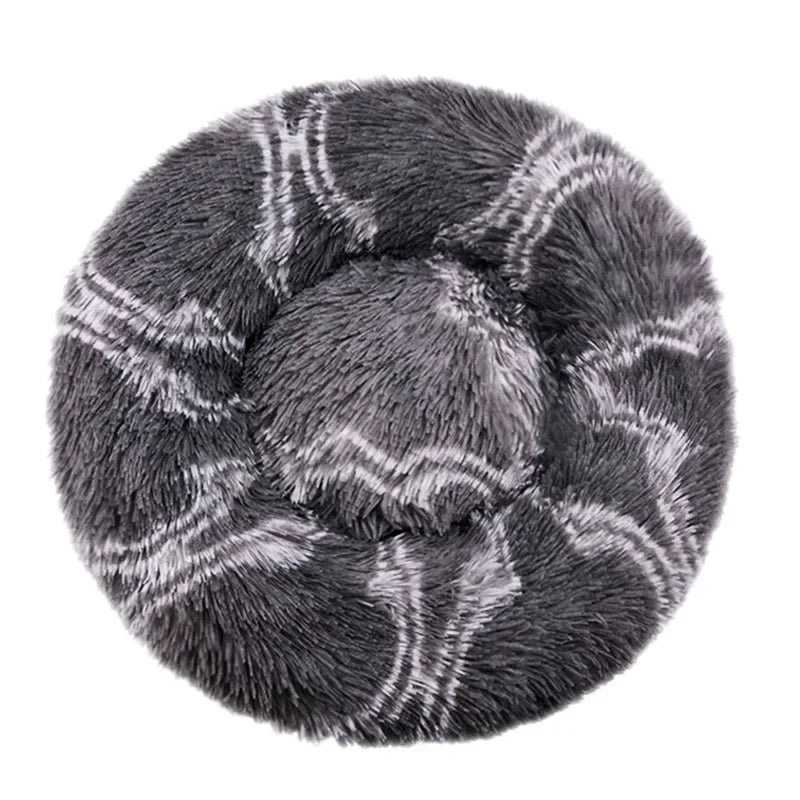 Plush Calming Round Dog & Cat Pet Bed