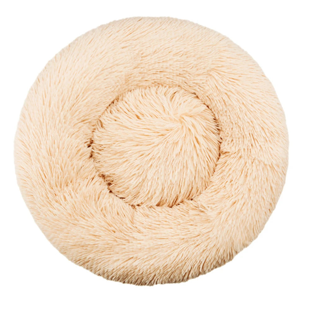 Plush Calming Round Dog & Cat Pet Bed