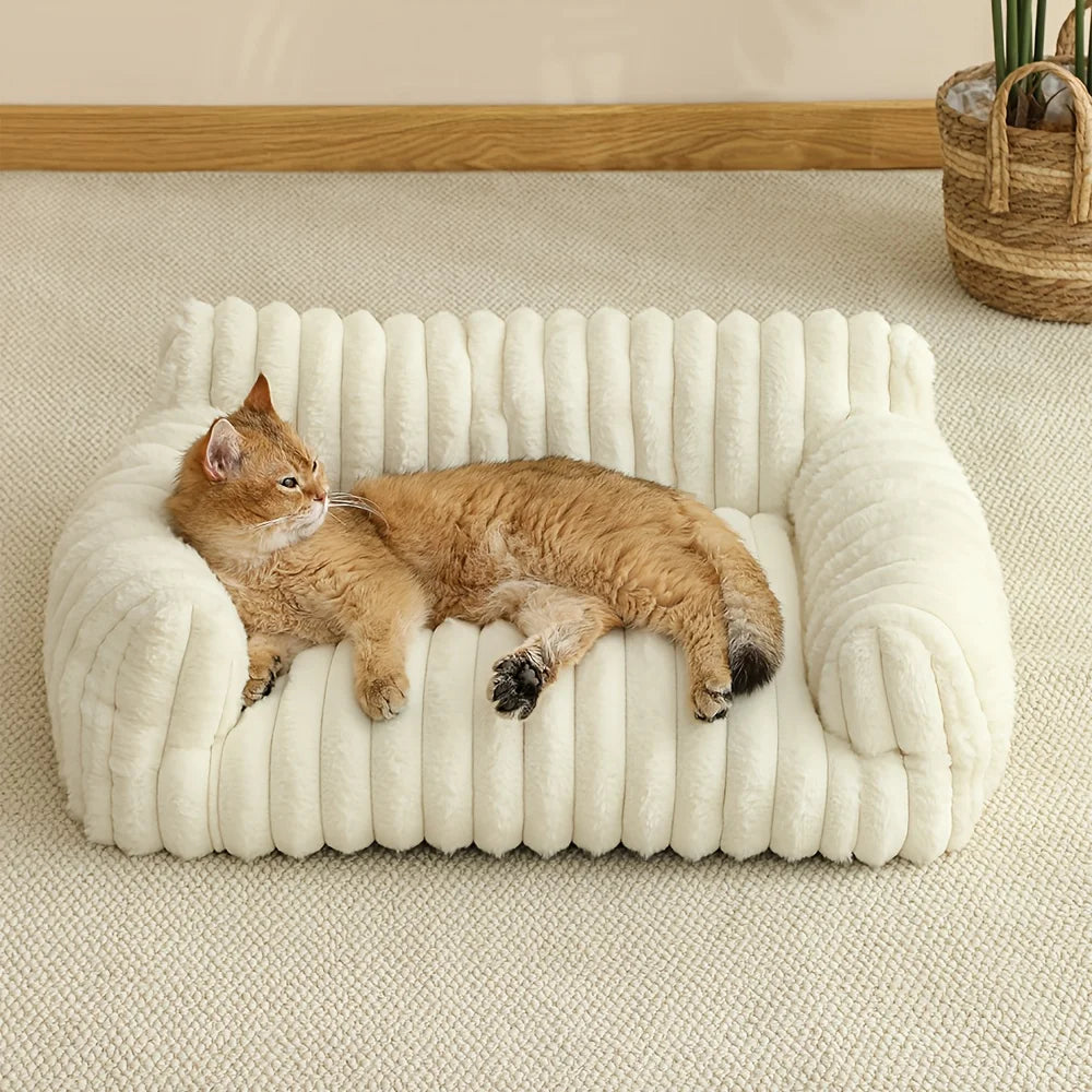 Orthopaedic Plush Cat Sofa Bed and Supportive Comfort