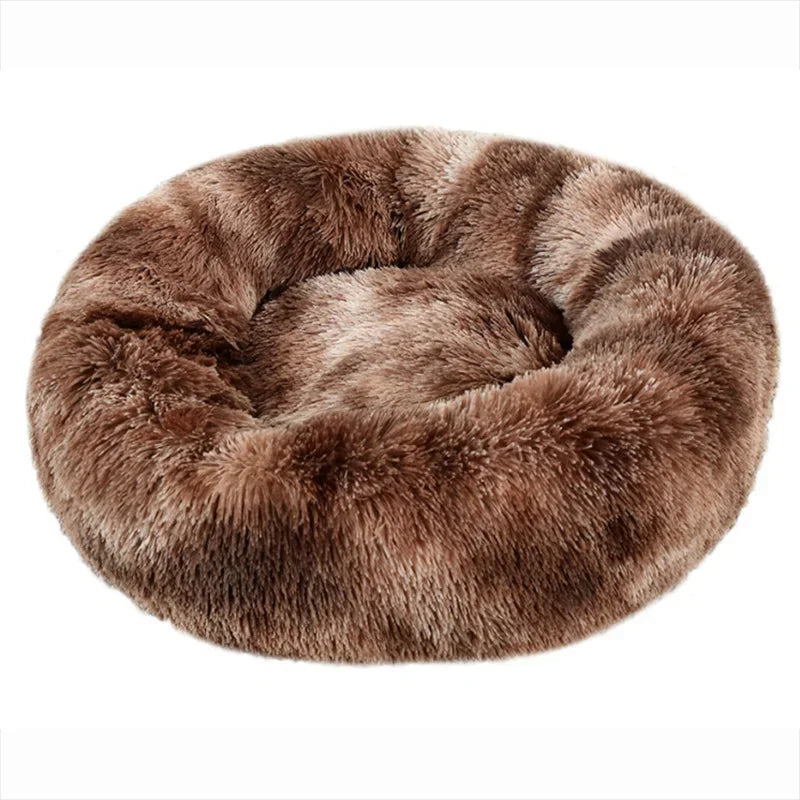 Plush Calming Round Dog & Cat Pet Bed