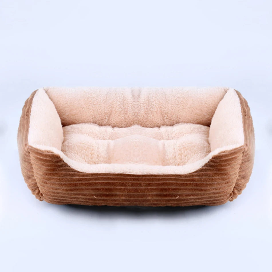 Square Plush Pet Sofa Bed  Calm & Cosy Comfort