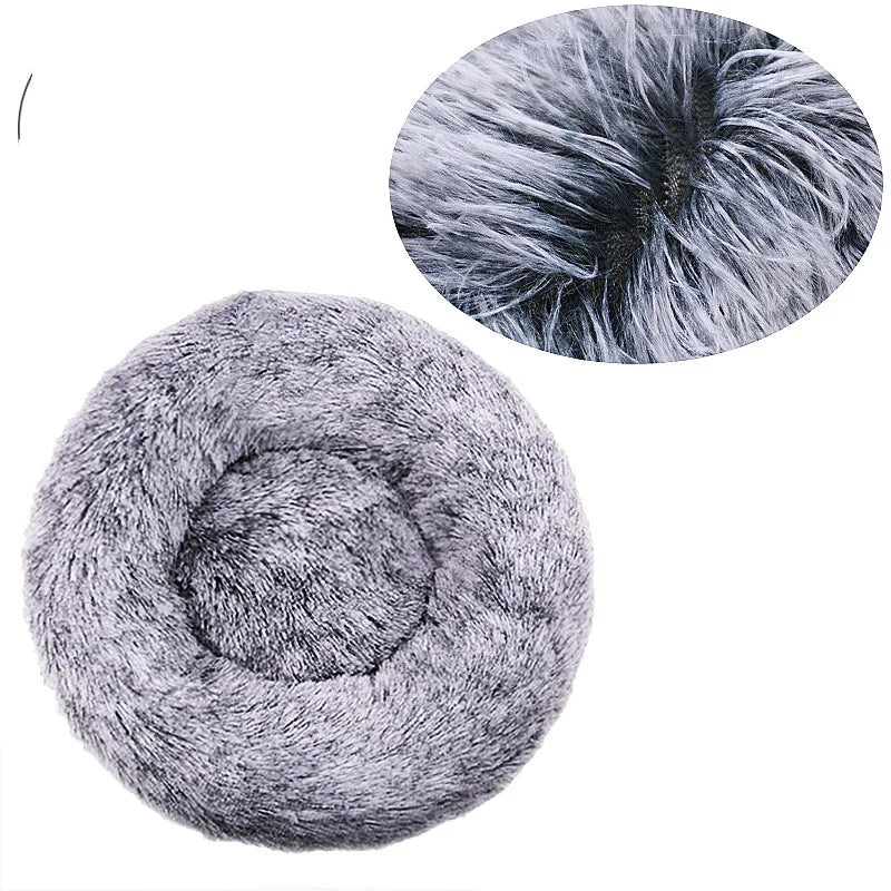 Plush Calming Round Dog & Cat Pet Bed