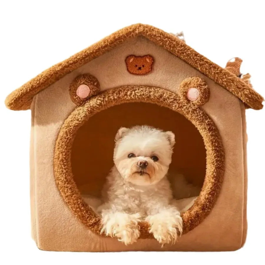 Enclosed Cat Nest Bed All-Season Safe Hideaway