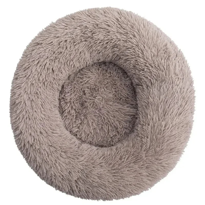 Plush Calming Round Dog & Cat Pet Bed