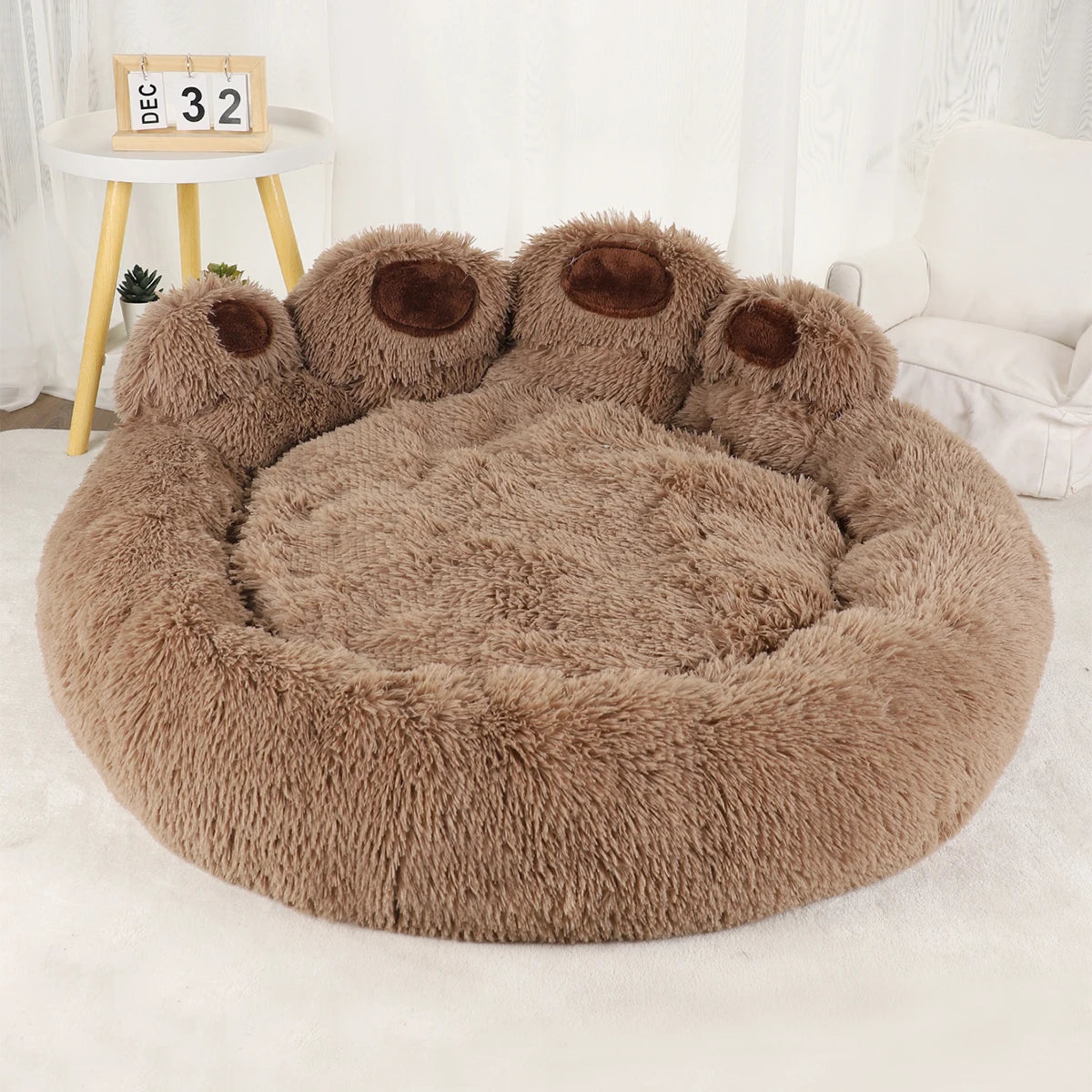 Fluffy Plush Pet Bed Warm & Cosy Comfort