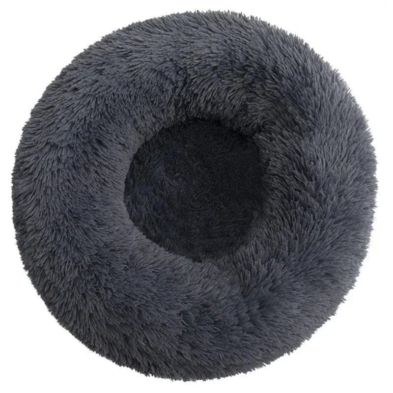 Plush Calming Round Dog & Cat Pet Bed