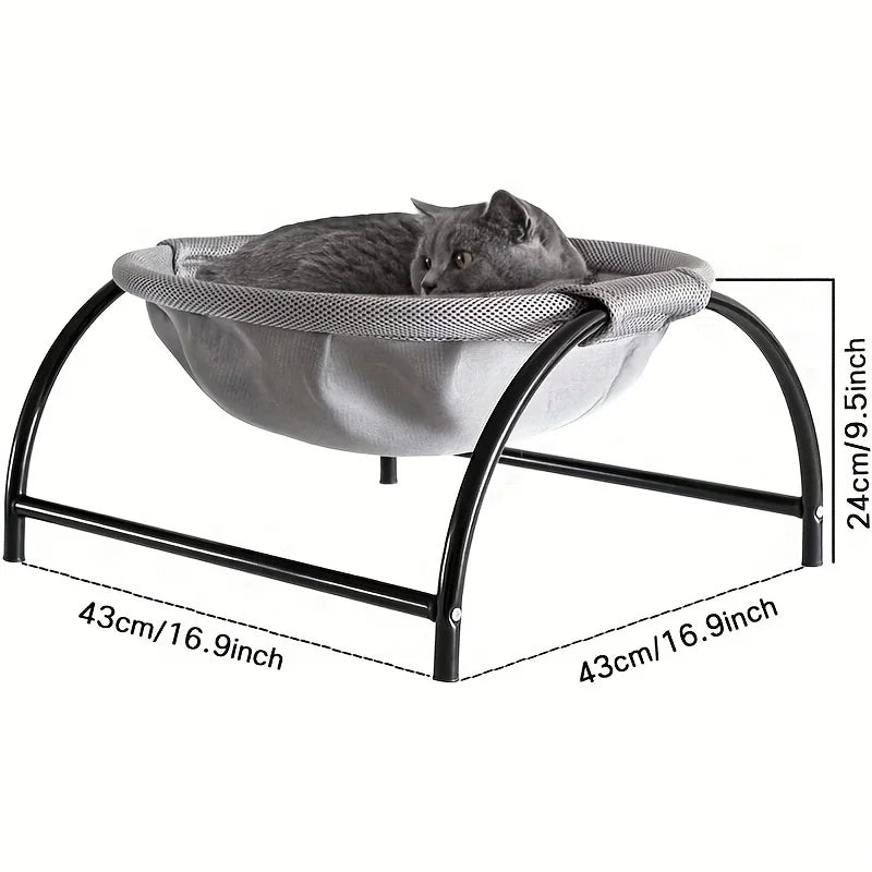 Breathable Cat Hammock Bed  Elevated Cooling Comfort