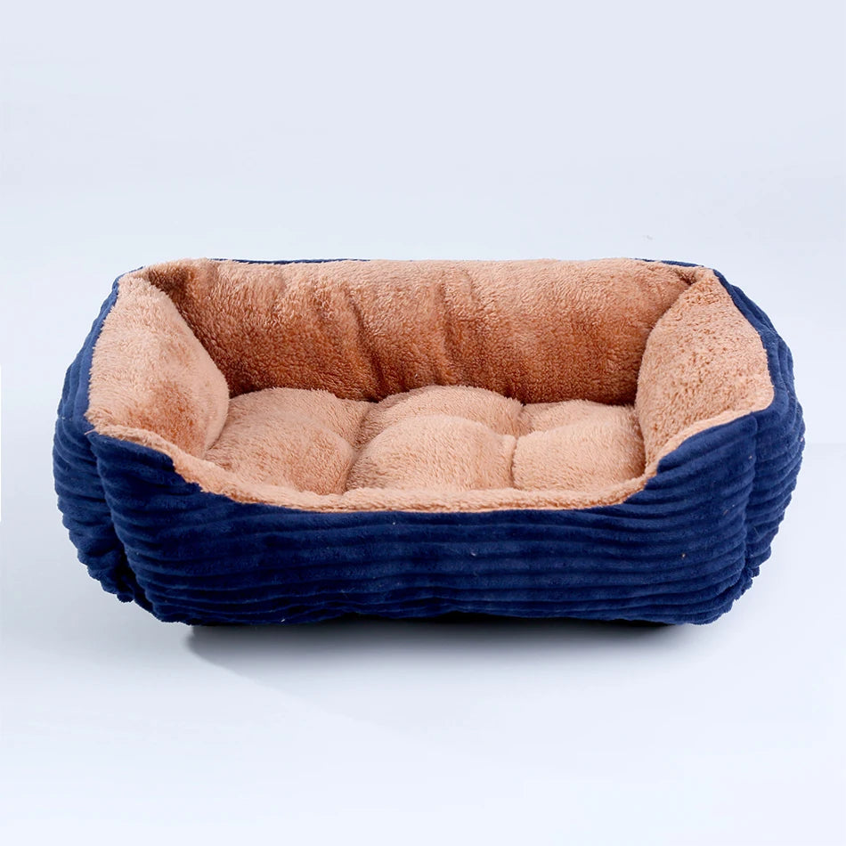 Square Plush Pet Sofa Bed  Calm & Cosy Comfort