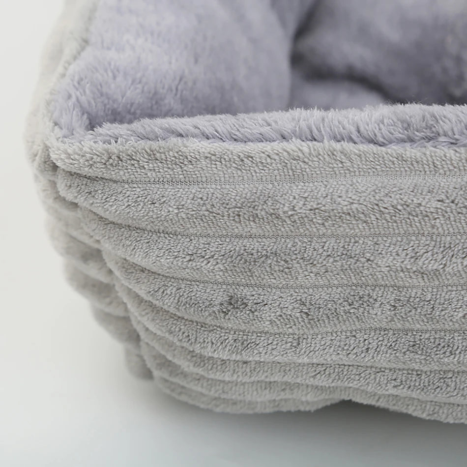 Square Plush Pet Sofa Bed  Calm & Cosy Comfort