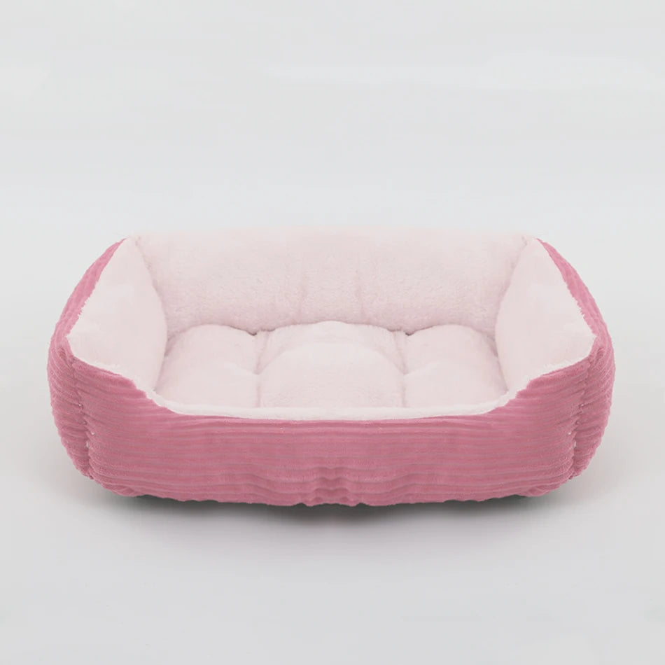 Square Plush Pet Sofa Bed  Calm & Cosy Comfort