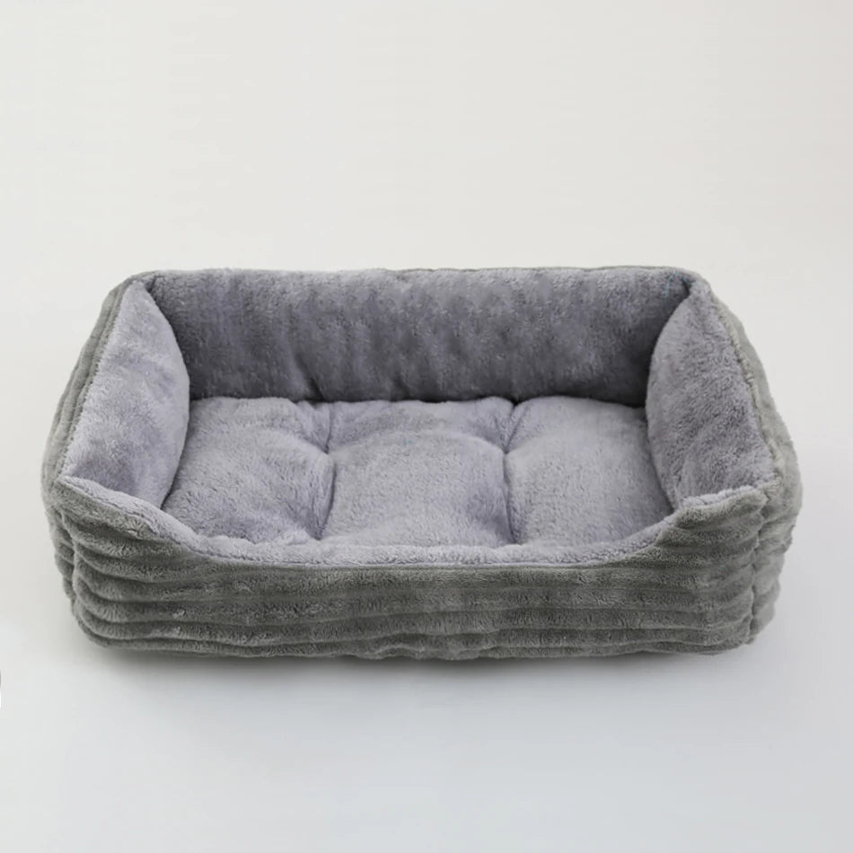 Square Plush Pet Sofa Bed  Calm & Cosy Comfort