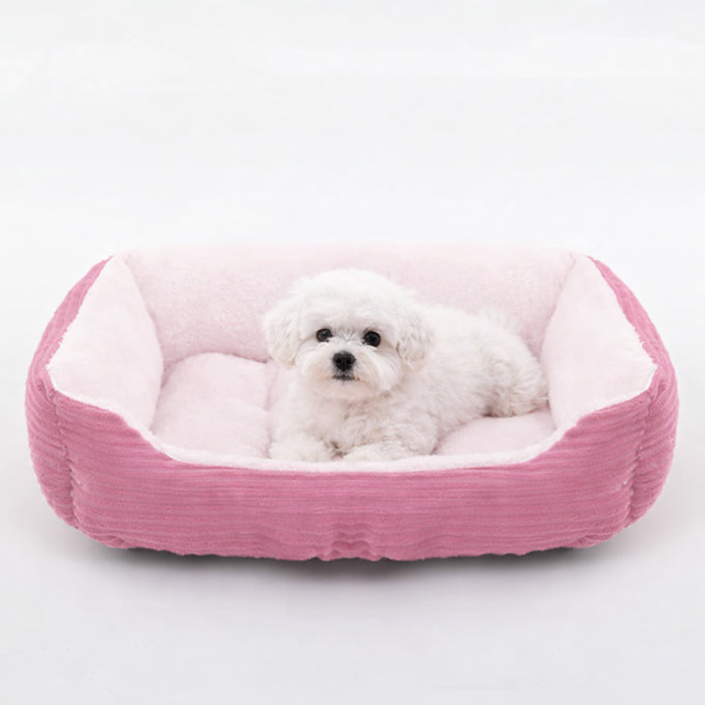 Square Plush Pet Sofa Bed  Calm & Cosy Comfort